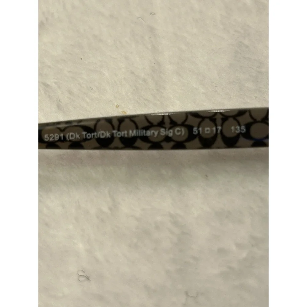 Coach HC 6065 5291 Womens Eyeglasses Dark Tortoise Military Sig C 51-17-135